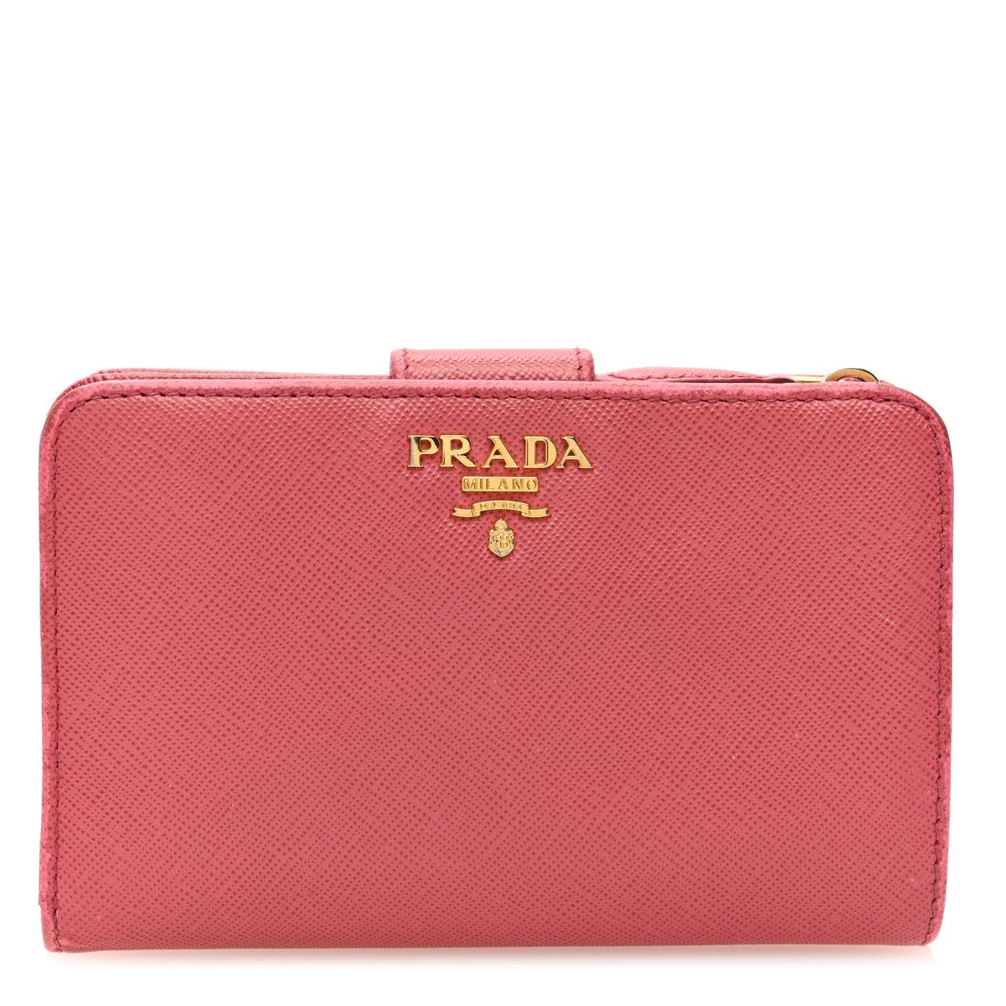 Saffiano Metal Compact Wallet Peonia