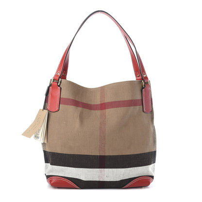 Burberry Canvas Mega Check Medium Maidstone Cadmium Red 1 of 9