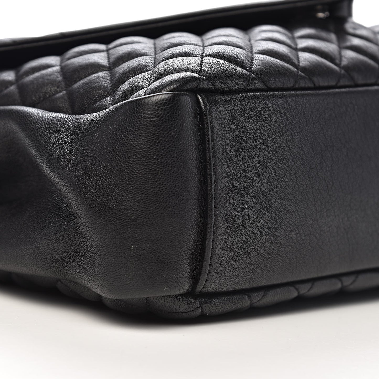 Calfskin Mixed Matelasse Triquilt Large Monogram Satchel Black