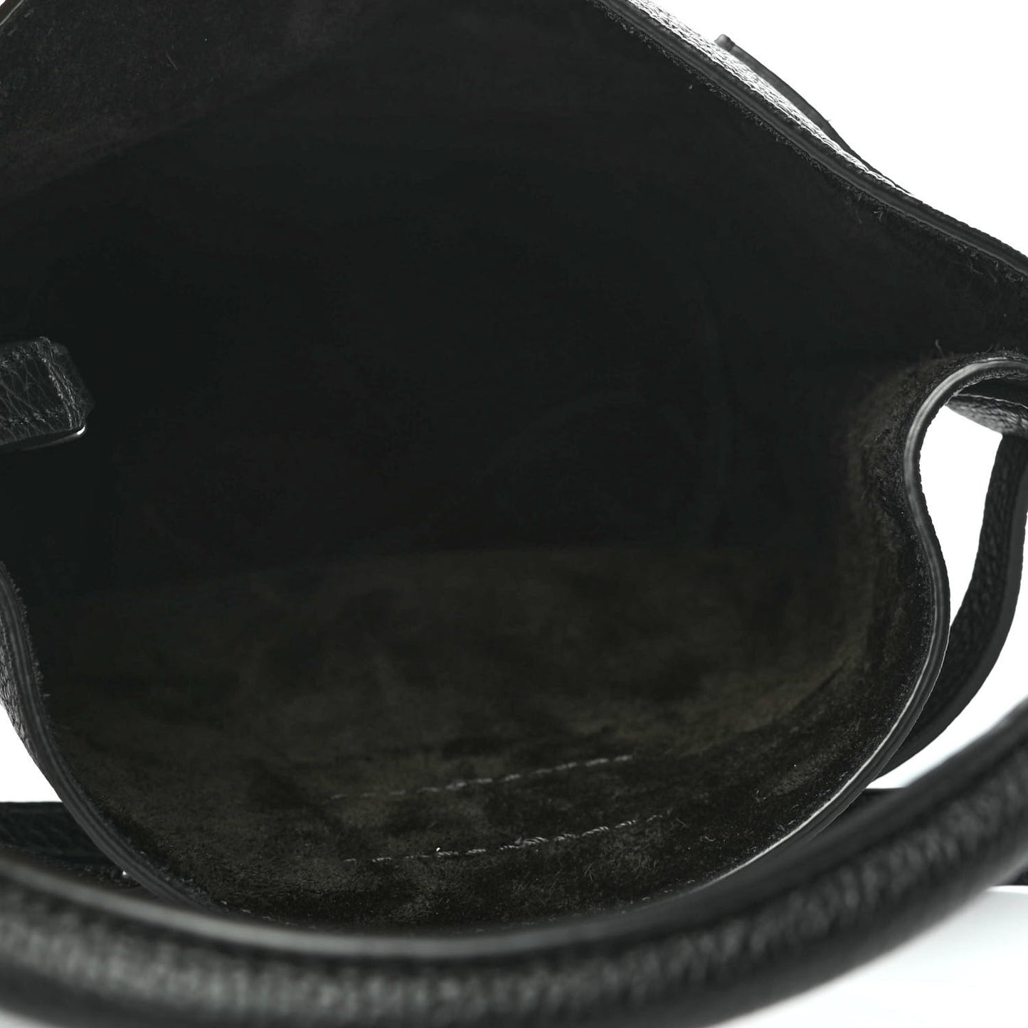 Supple Grained Calfskin Nano Big Bag Bucket Black