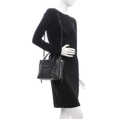 Balenciaga Grained Calfskin Papier Mini A4 Zip Around Tote Black 3 of 15