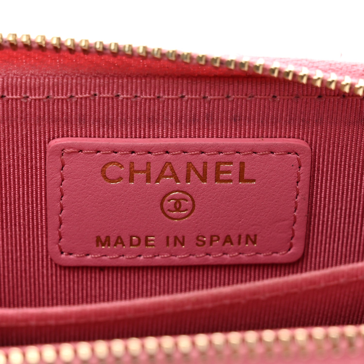Chanel Caviar Quilted Zip Coin Purse Pink 6 of 8