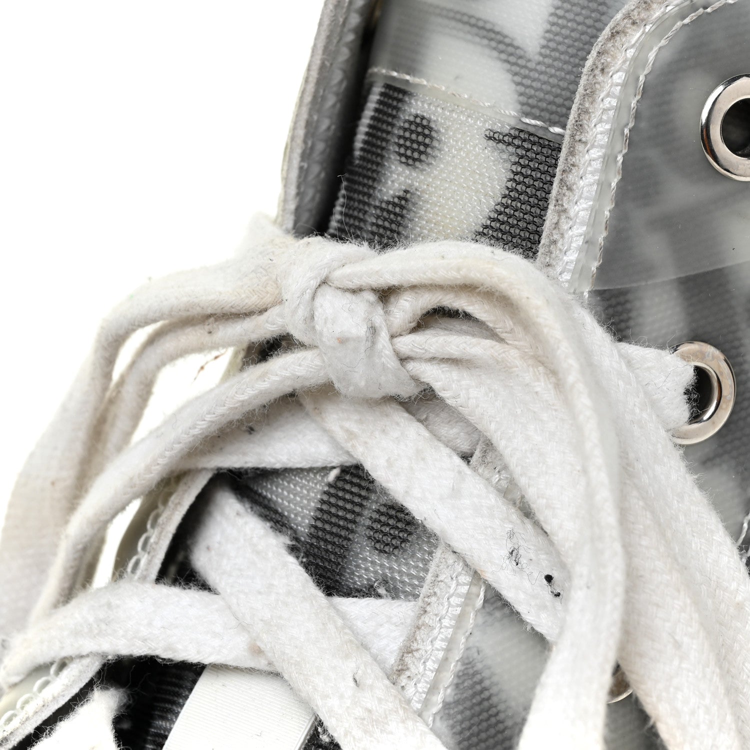 Christian Dior X SHAWN STUSSY Canvas Oblique Mens Bee B23 High Top Sneakers 41 White Black 12 of 19