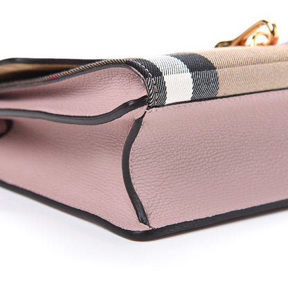 Burberry Derby Calfskin House Check Small Macken Crossbody Bag Pale Orchid 9 of 10