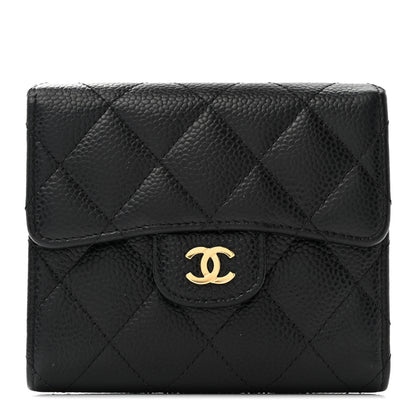Chanel Caviar Quilted Compact Flap Wallet Black 1 of 10
