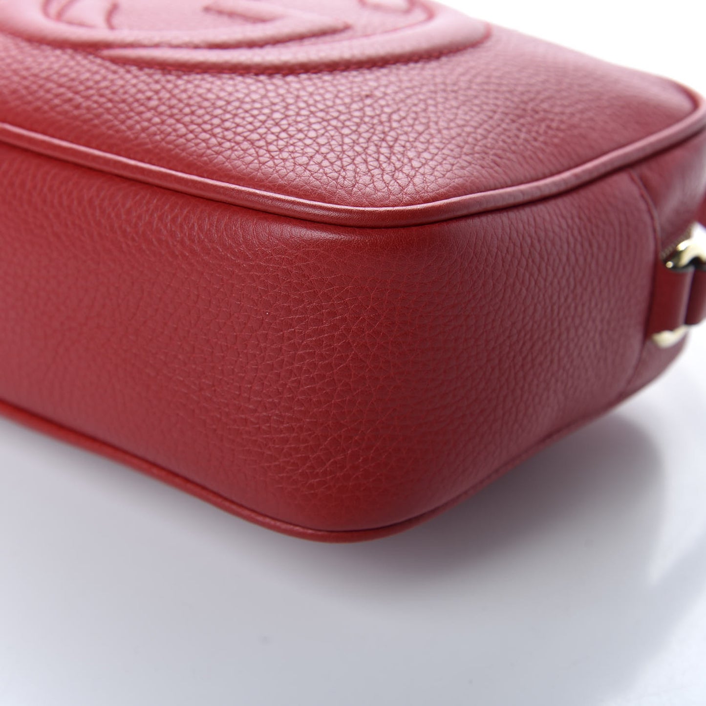 Pebbled Calfskin Small Soho Disco Bag Tabasco Red