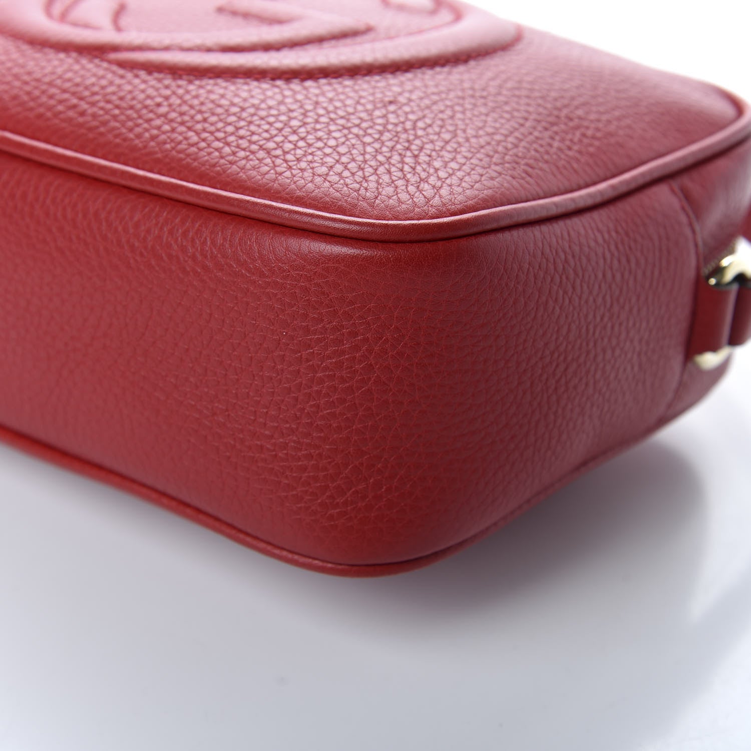 Gucci Pebbled Calfskin Small Soho Disco Bag Tabasco Red 8 of 9