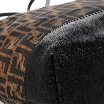 Fendi Zucca Vitello Elite Medium Roll Tote Tobacco Black 11 of 22