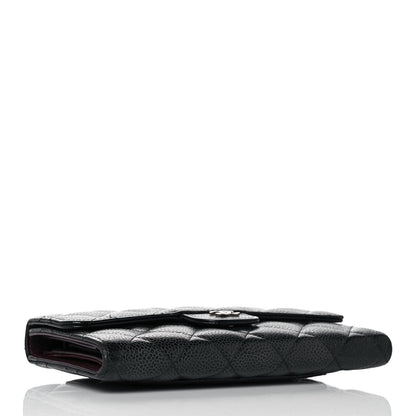 Chanel Caviar Quilted Long Flap Wallet Black 4 of 12