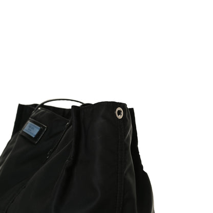 Prada Tessuto Nylon Glace Calfskin Etiquette Tote Black 14 of 16