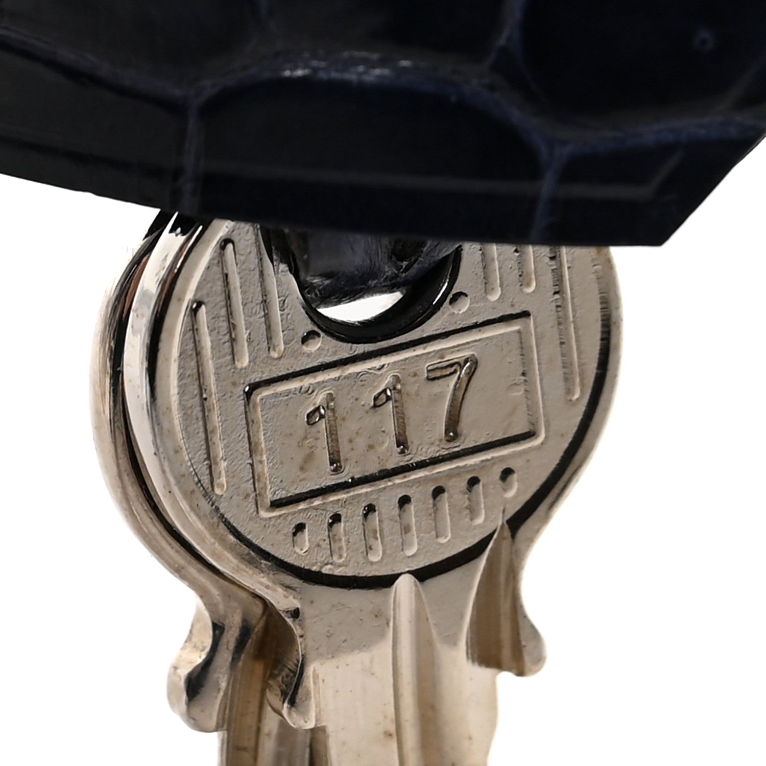 Hermes Crocodile Lock and Key Clochette Set 3 of 3
