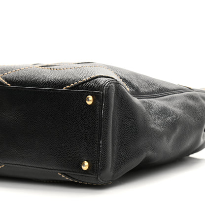 Chanel Caviar CC Stitched Small Tote Black 10 of 12