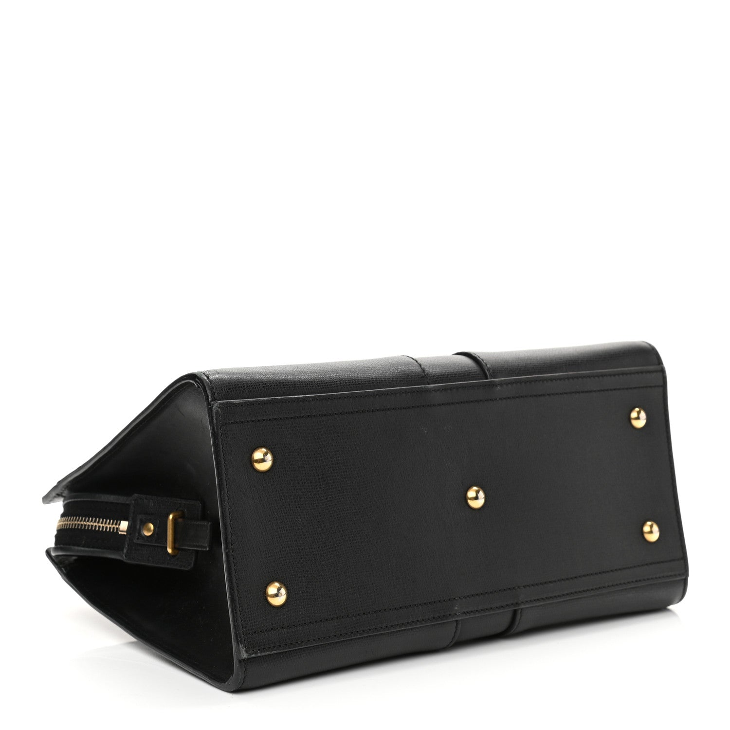 Saint Laurent Textured Calfskin Small Cabas ChYc Black 4 of 14