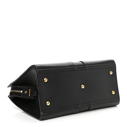 Saint Laurent Textured Calfskin Small Cabas ChYc Black 4 of 14