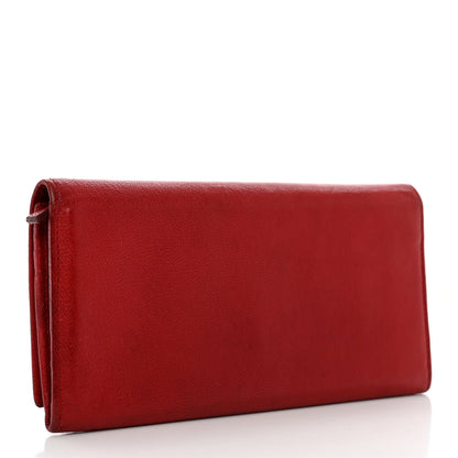 Saint Laurent Goatskin Belle De Jour Flap Wallet Rouge Orient 3 of 13