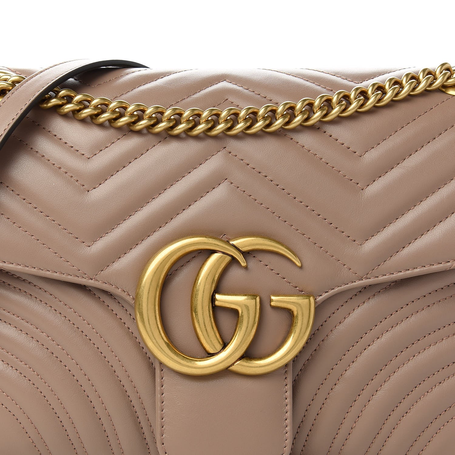 Gucci Calfskin Matelasse Medium GG Marmont Shoulder Bag Porcelain Rose 11 of 11