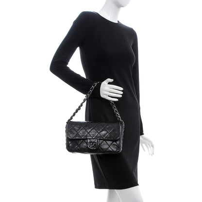 Chanel Glazed Caviar Quilted Modern Chain Flap Black 2 of 7