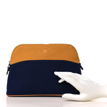Hermes Cotton Canvas Bolide Travel Cosmetic Pouch 2 of 8