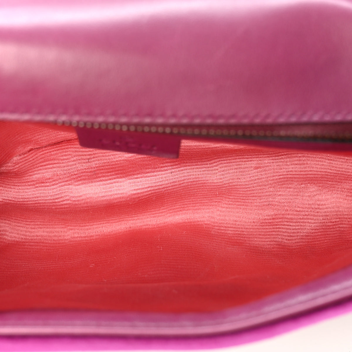 Velvet Matelasse Small GG Marmont Shoulder Bag Fuchsia Violet Cyclamen