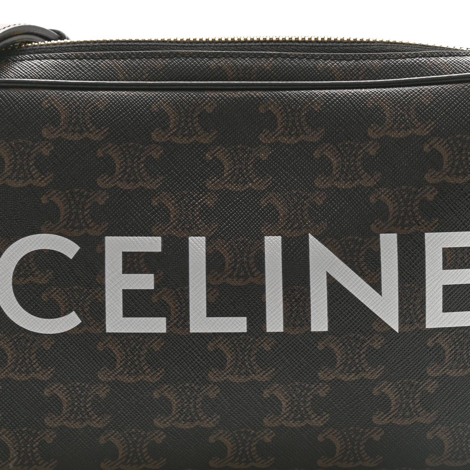 Celine Triomphe Canvas Medium Messenger Bag Black 5 of 13