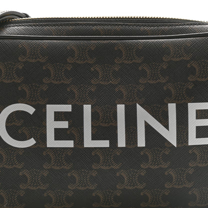 Celine Triomphe Canvas Medium Messenger Bag Black 5 of 13