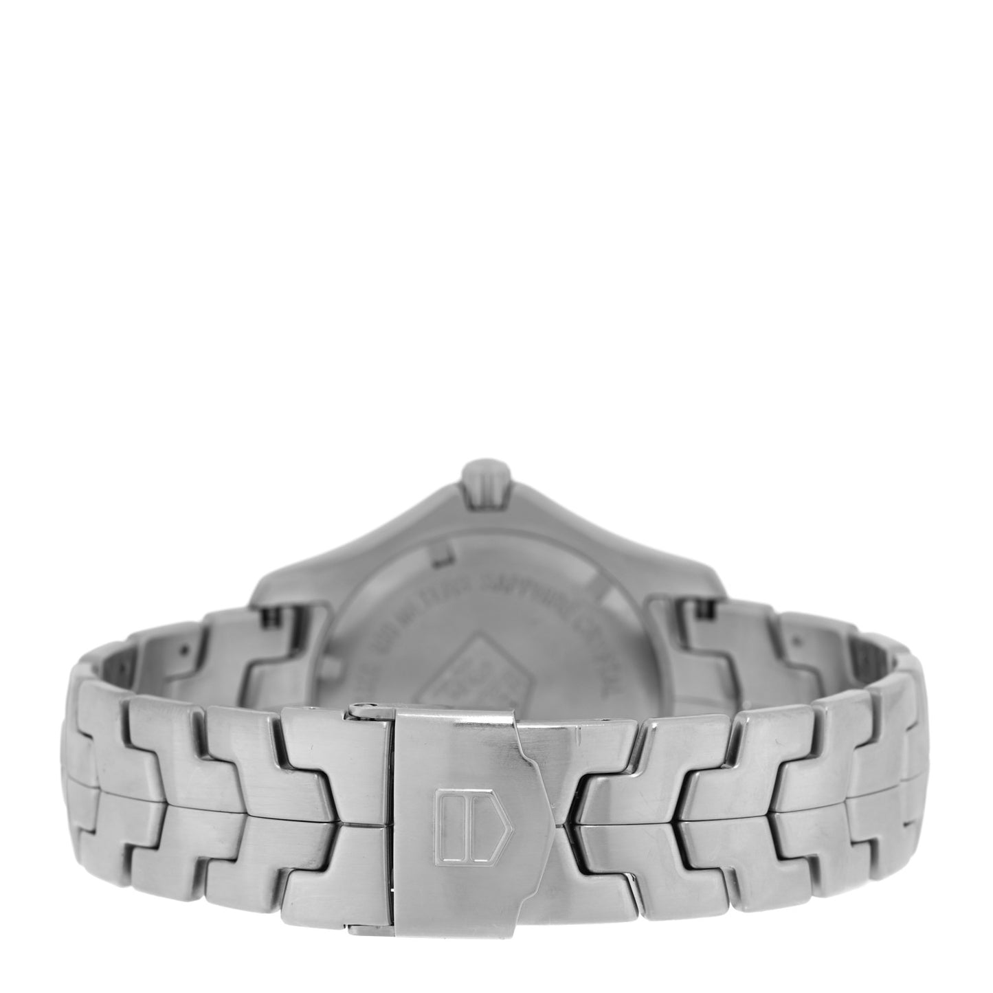 Stainless Steel 38mm Link Quartz Watch Black WJ1110