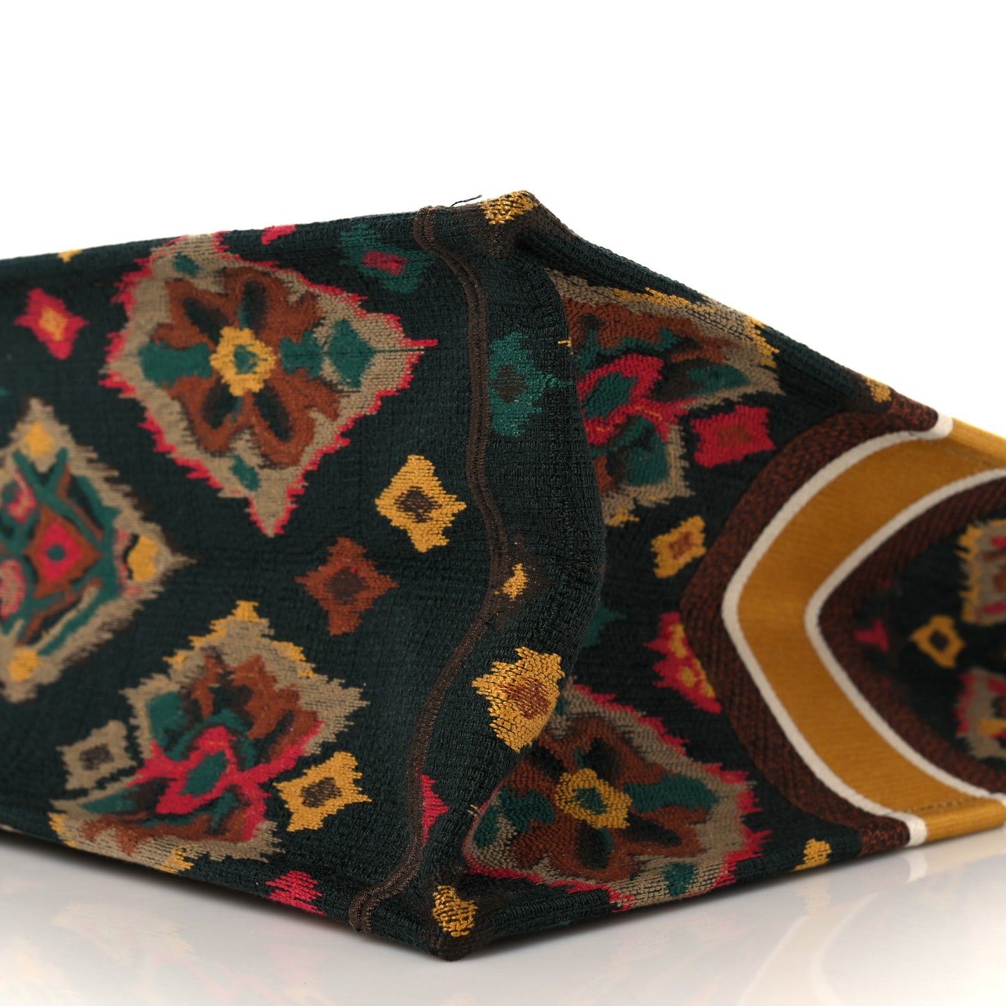 Canvas Embroidered Large Paisley Book Tote Multicolor