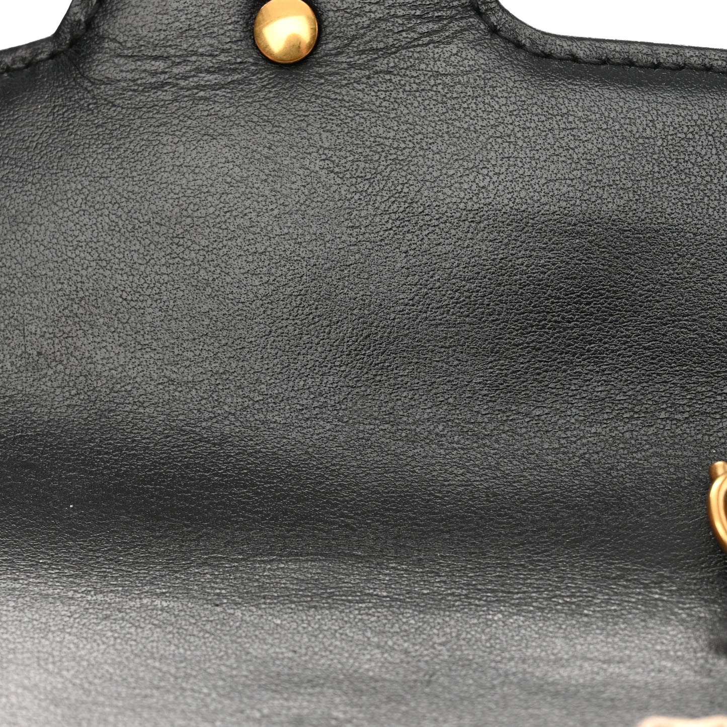 Calfskin Matelasse Super Mini GG Marmont Shoulder Bag Black