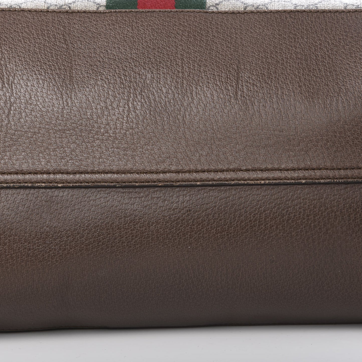 GG Supreme Monogram Web Large Ophidia Tote Brown