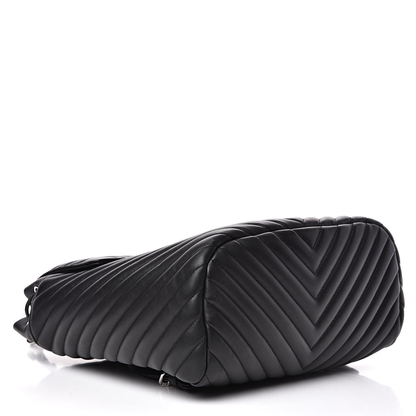 Calfskin Chevron Quilted Large Urban Spirit Backpack Black