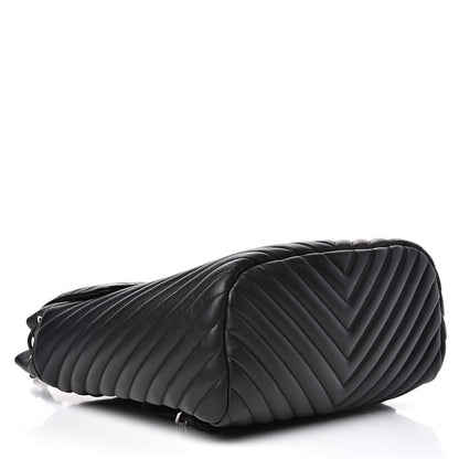 Chanel Calfskin Chevron Quilted Large Urban Spirit Backpack Black 4 of 15