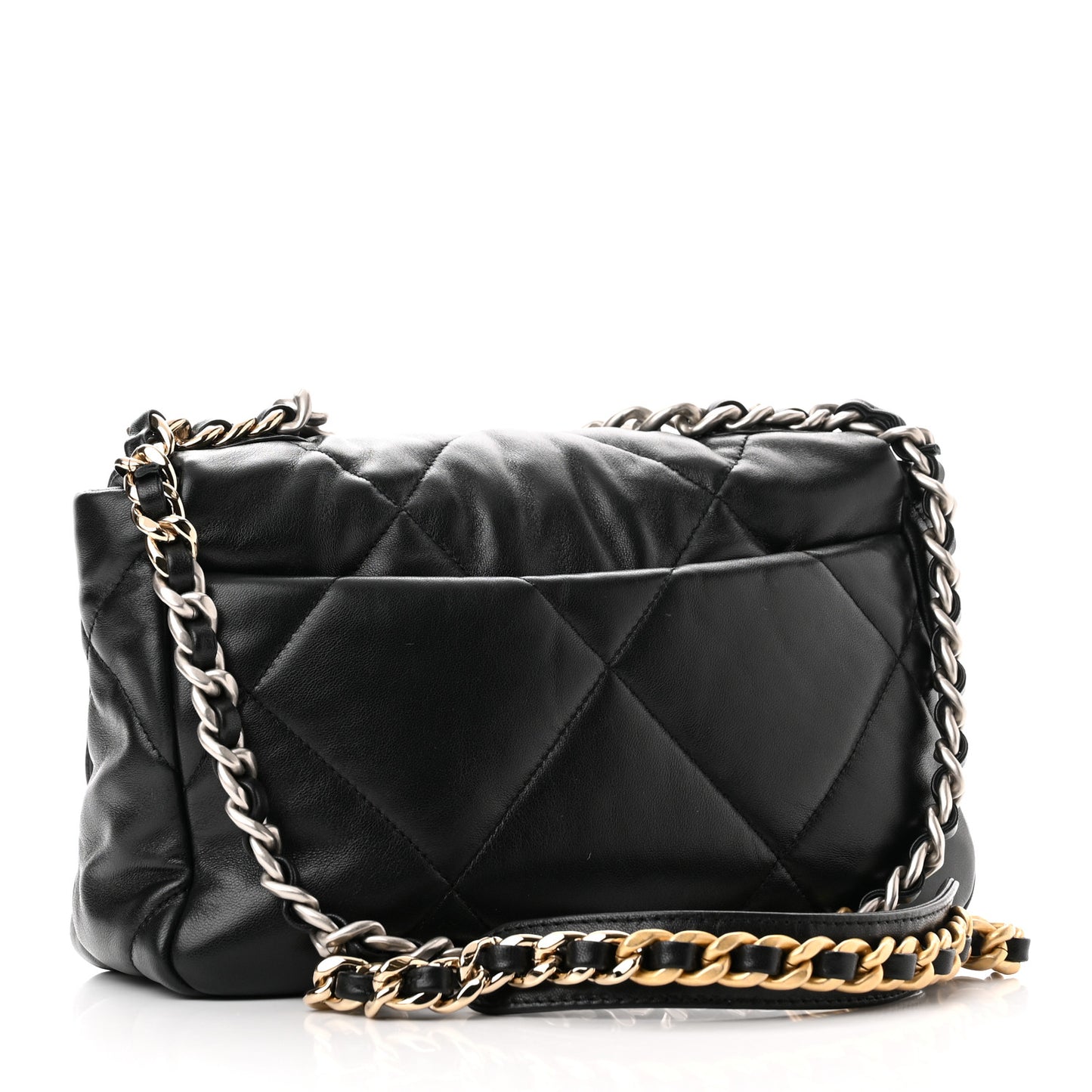 Lambskin Quilted Medium Chanel 19 Flap Black