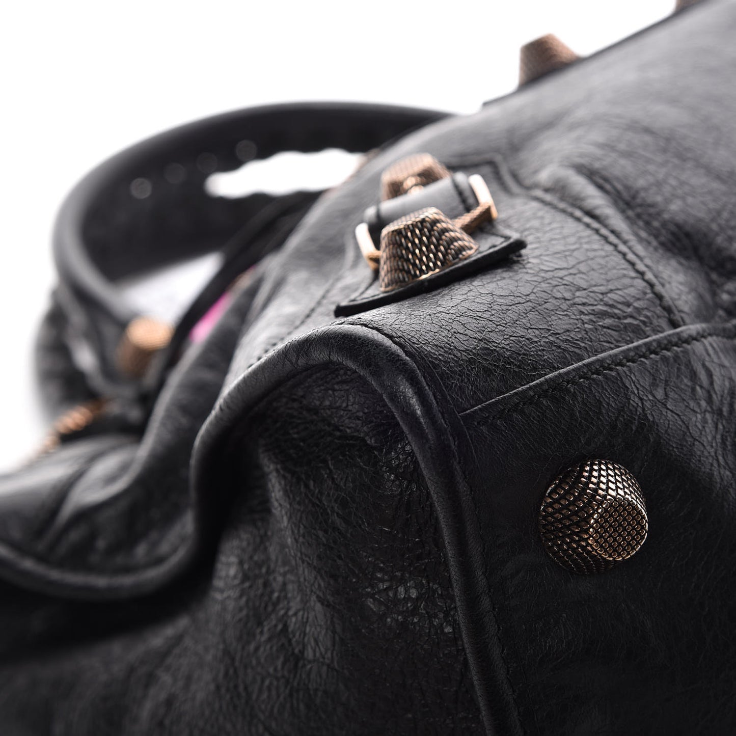 Agneau Giant 21 Rose Gold Hardware Work Black