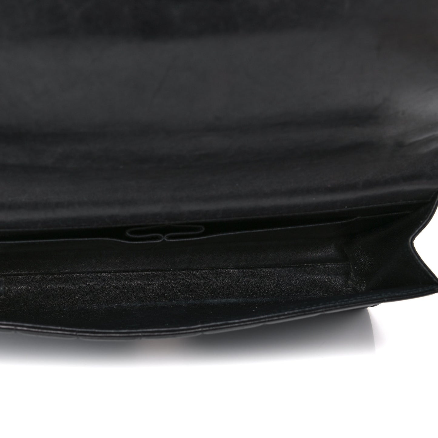 Lambskin Chocolate Bar Flap Black