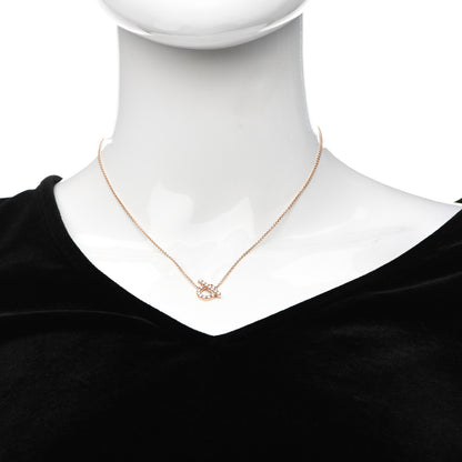 Hermes 18K Rose Gold Diamond Finesse Pendant Necklace 2 of 5