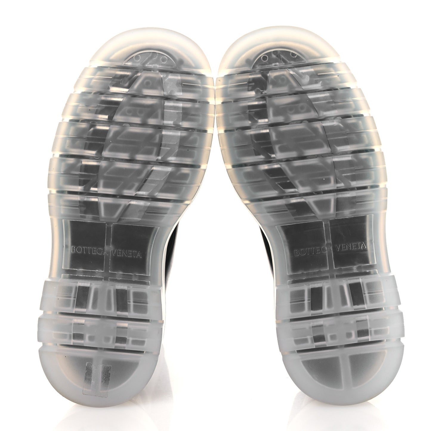 Calfskin The Tire Chelsea Boots 39 Black Transparent