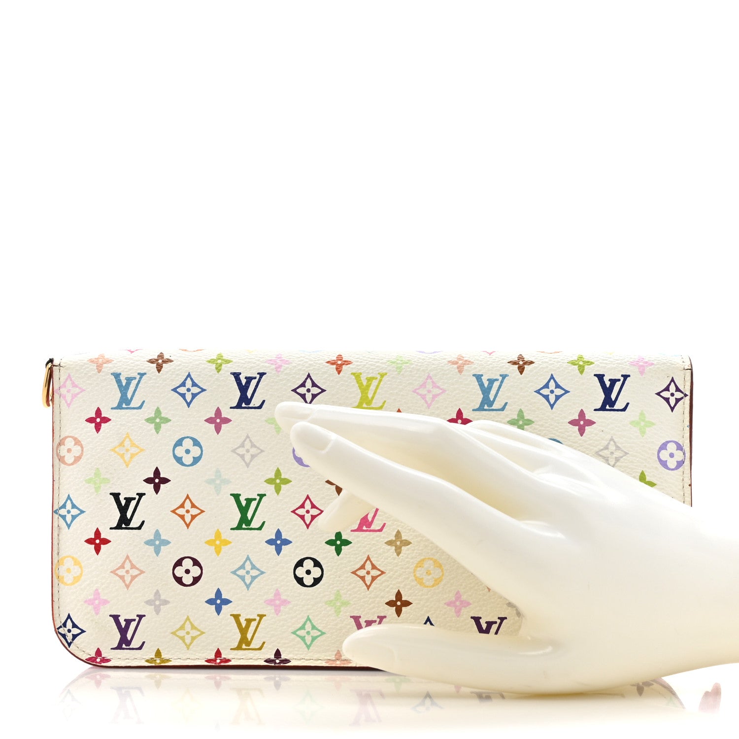 Louis Vuitton Monogram Multicolor Insolite Wallet White Litchi 2 of 13