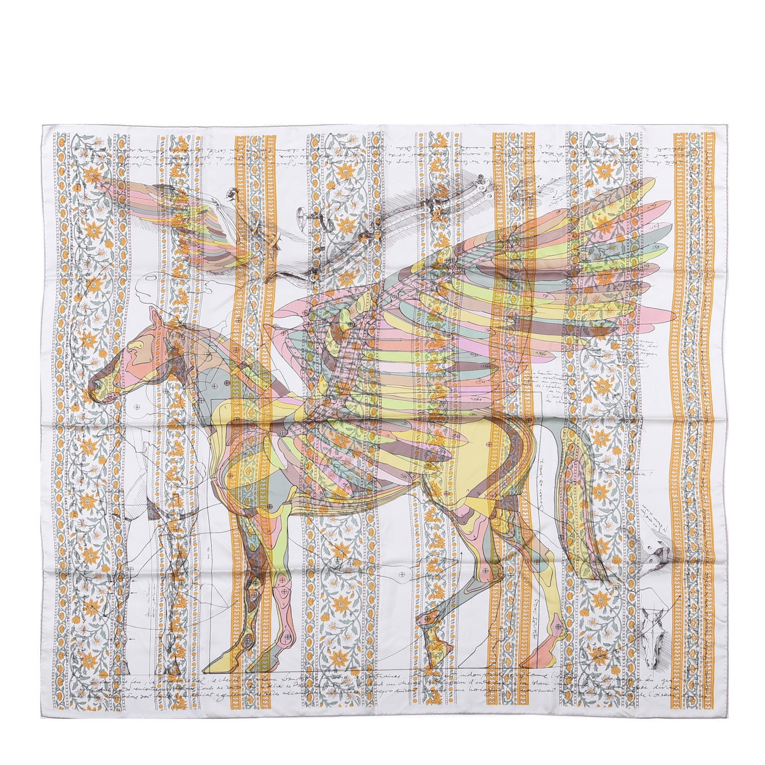 Hermes Silk Le Pegase D'Shawl 140 1 of 4