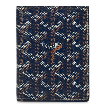 Goyard Goyardine Saint Marc Folding Card Case Navy 1 of 9