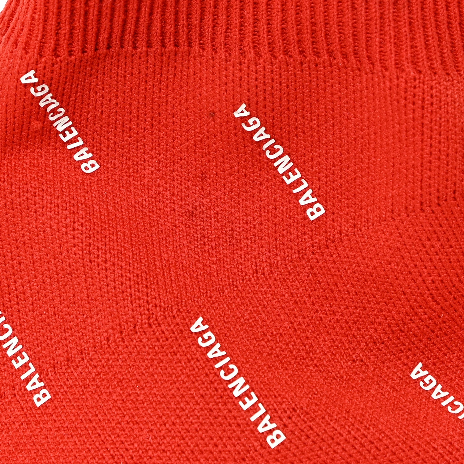 Balenciaga Neoprene Knit Allover Logo Womens Speed Sneakers 39 Rouge White 14 of 17