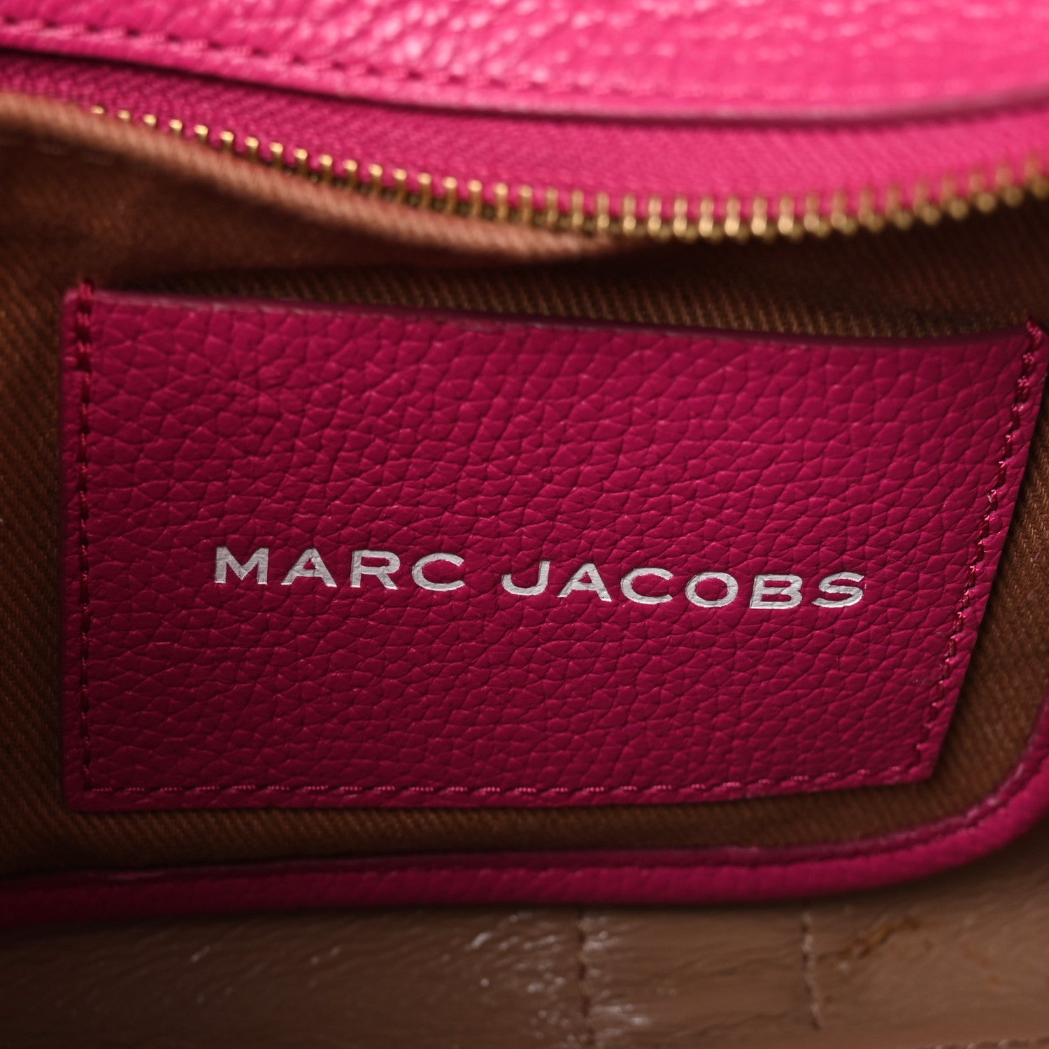 Marc Jacobs Grained Calfskin Small The Tote Bag Hot Pink 6 of 9