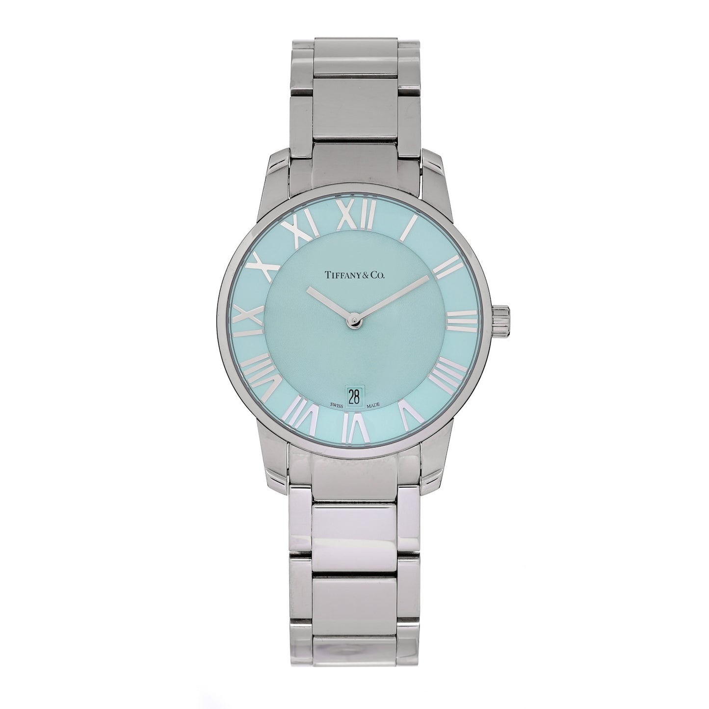 Stainless Steel 38mm Atlas 2-Hand Quartz Watch Tiffany Blue