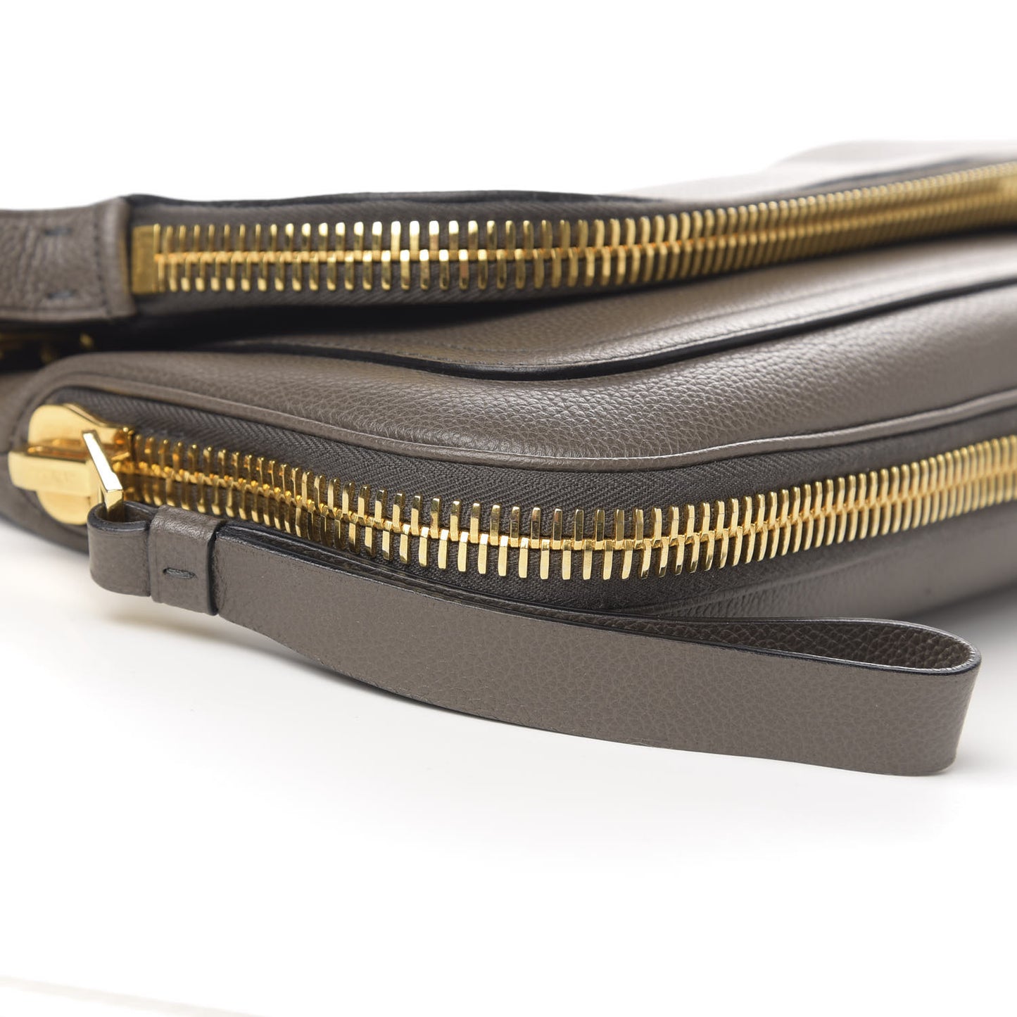 Pebbled Calfskin Jennifer East West Crossbody Bag Graphite