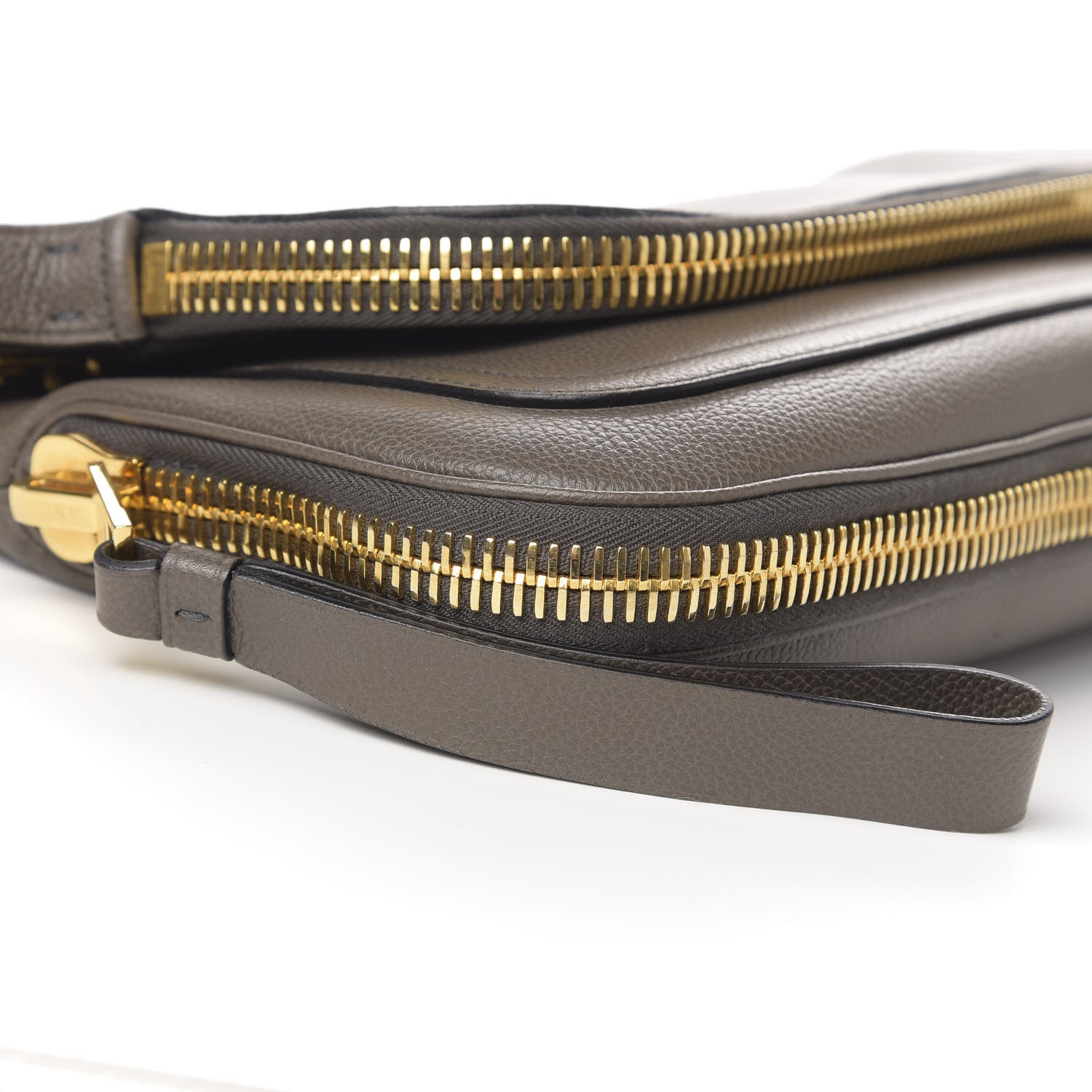 Tom Ford Pebbled Calfskin Jennifer East West Crossbody Bag Graphite 10 of 12