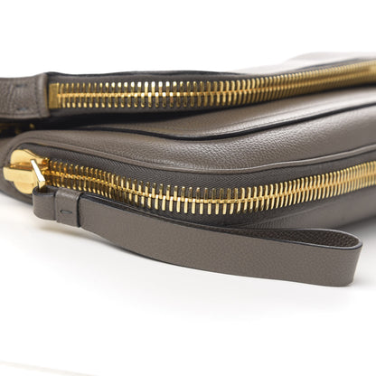Tom Ford Pebbled Calfskin Jennifer East West Crossbody Bag Graphite 10 of 12