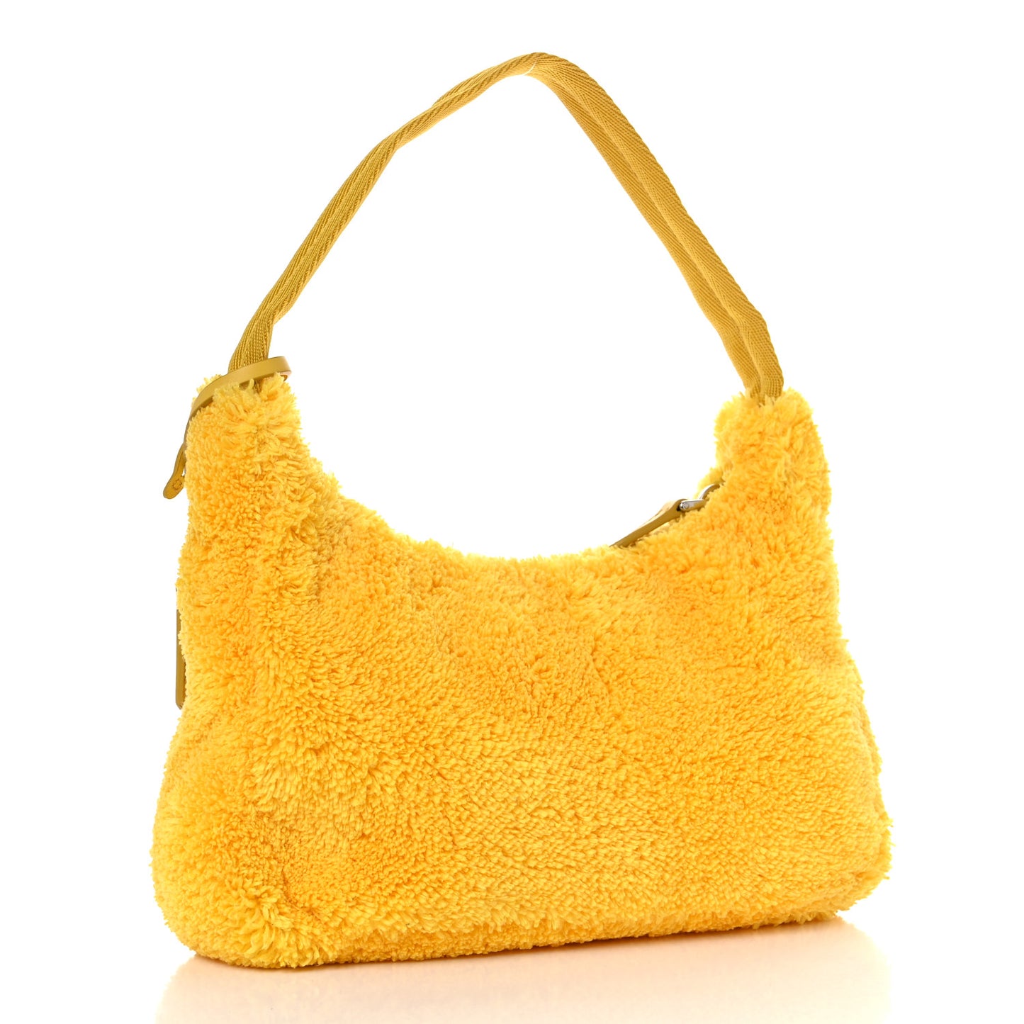Terry Cloth Mini Re-Edition 2000 Bag Giallo Black