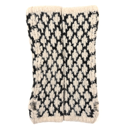 Chanel Cashmere Blend CC Fingerless Gloves White Black 2 of 3