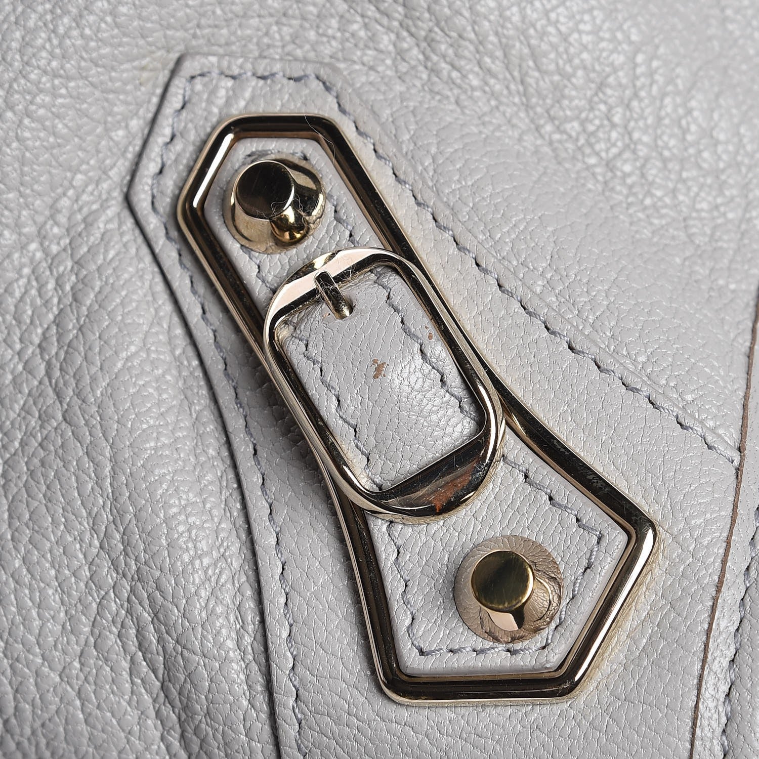Louis Vuitton BALENCIAGA Chevre Gold Metallic Edge City Gris Perle 10 of 10