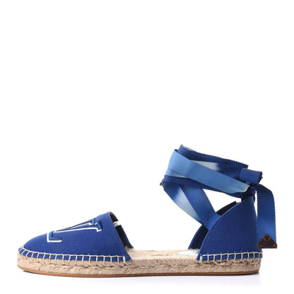 Louis Vuitton Canvas Escale Starboard Espadrille Flats 37 Blue 1 of 11