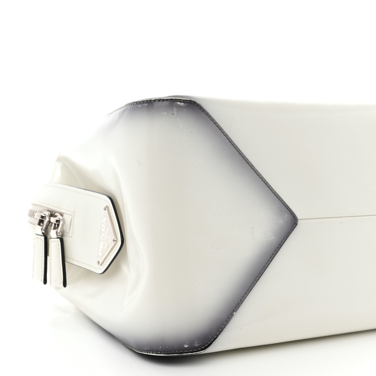 Prada Spazzolato Large Supernova Handbag White Sfumato 9 of 16